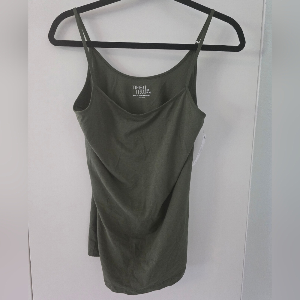 Time and Tru Women's Olive Green Tank Top